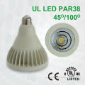 45 and 100 beam angle high quality 18W LED PAR38 retrofit lamps with 82CRI 0.9PF 5 year warranty